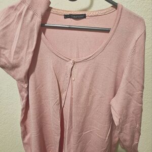 Pink button cardigan